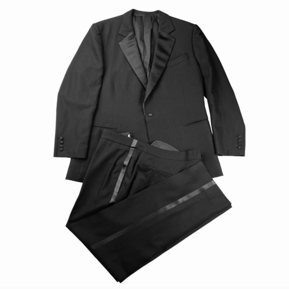 🖤 Savile Row Tailor Classic Black Tuxedo (Two-Piece Set) - Picture 5 of 13